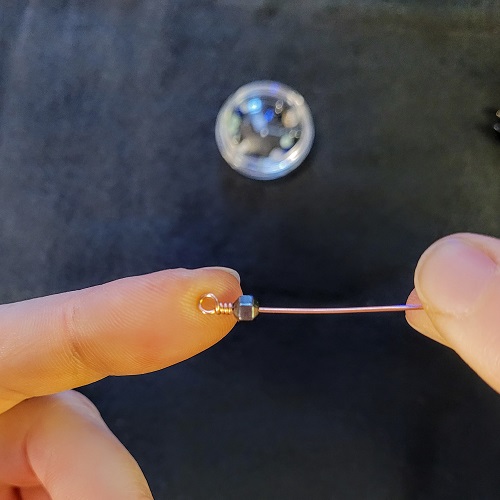 Jennifer Brooks's Alaskan Range Necklace - , Contemporary Wire Jewelry, Making Chain, Chain Making , Loops, Wire Loop, Wrapped Wire Loop, Texturing, , Slide your loaded bead to the loop end